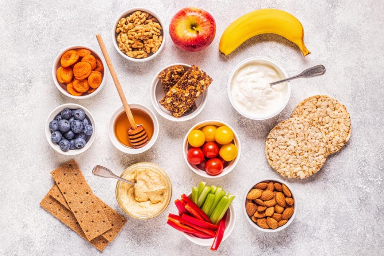 An array of healthy snacks