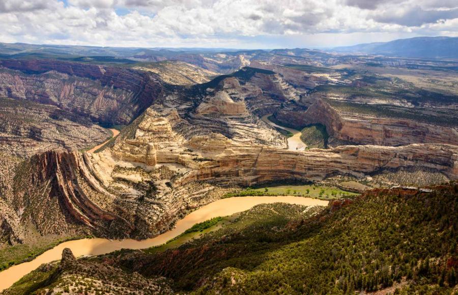 Aerial view of Dinosaur National Monument