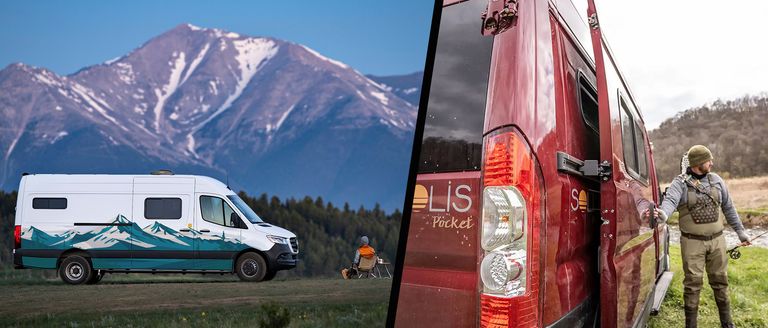 Winnebago Adventure Van Vehicle Wrapped in Mountain Image