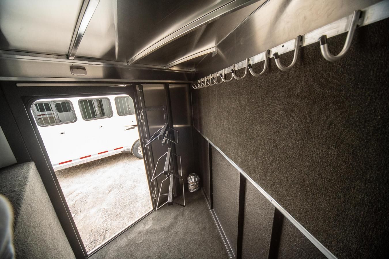 Hooks inside of a Logan Coach Trailer