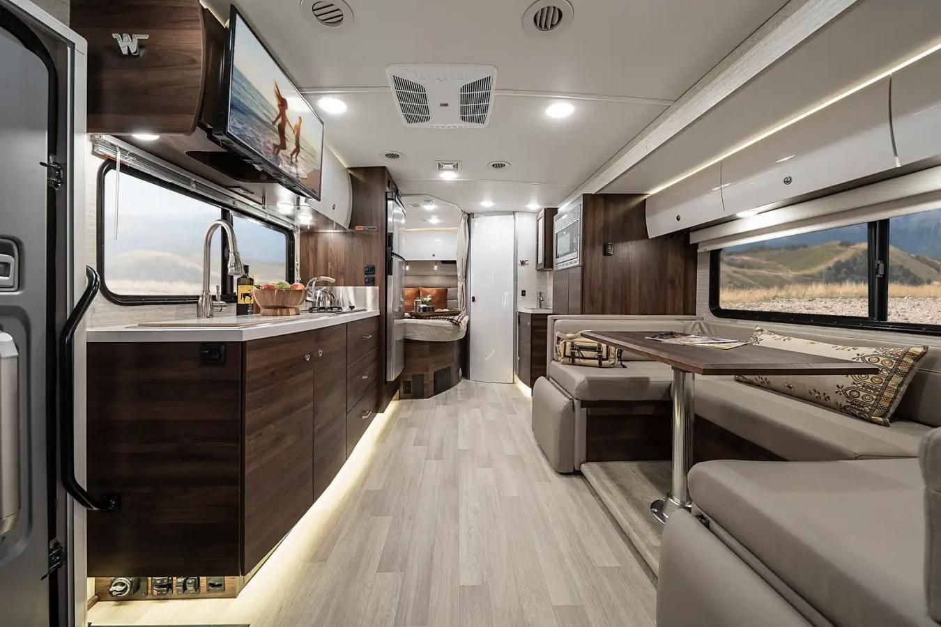 Interior view in the Winnebago Navion