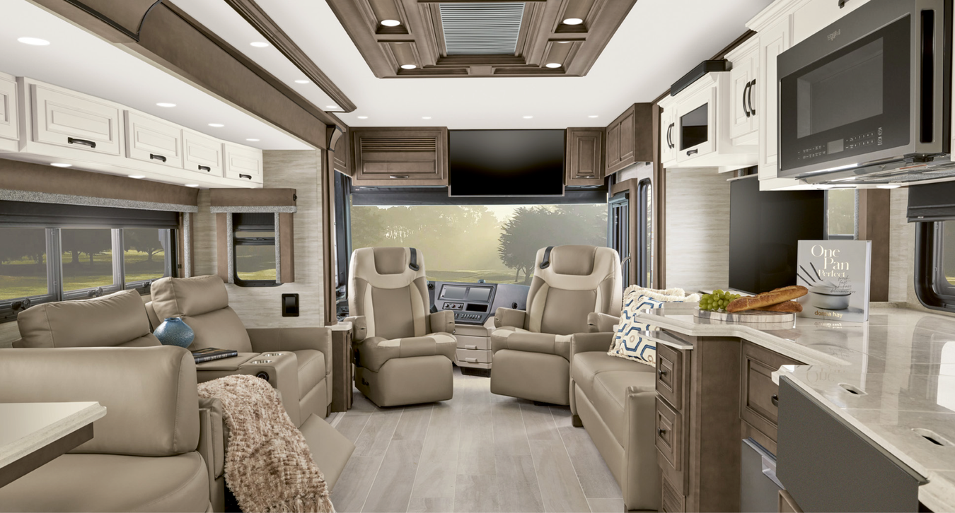 Rear to front view of the interior of the 2025 Newmar Dutch Star