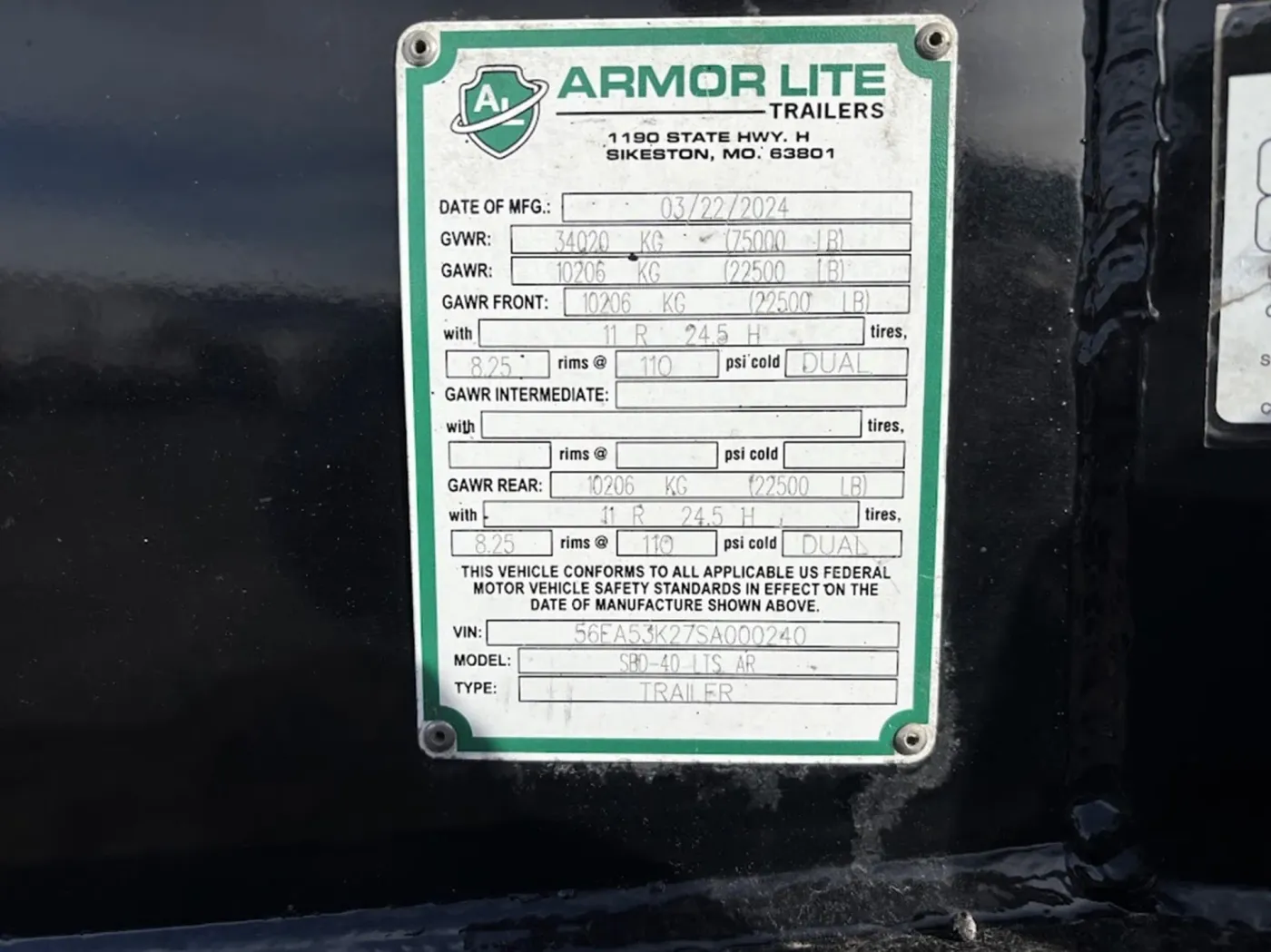 2025 Armor Lite SBD-40 AR | Photo 2 of 5