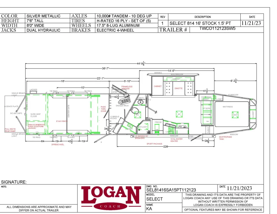 2024 Logan Coach Select 814 Stock Combo | Photo 27 of 26