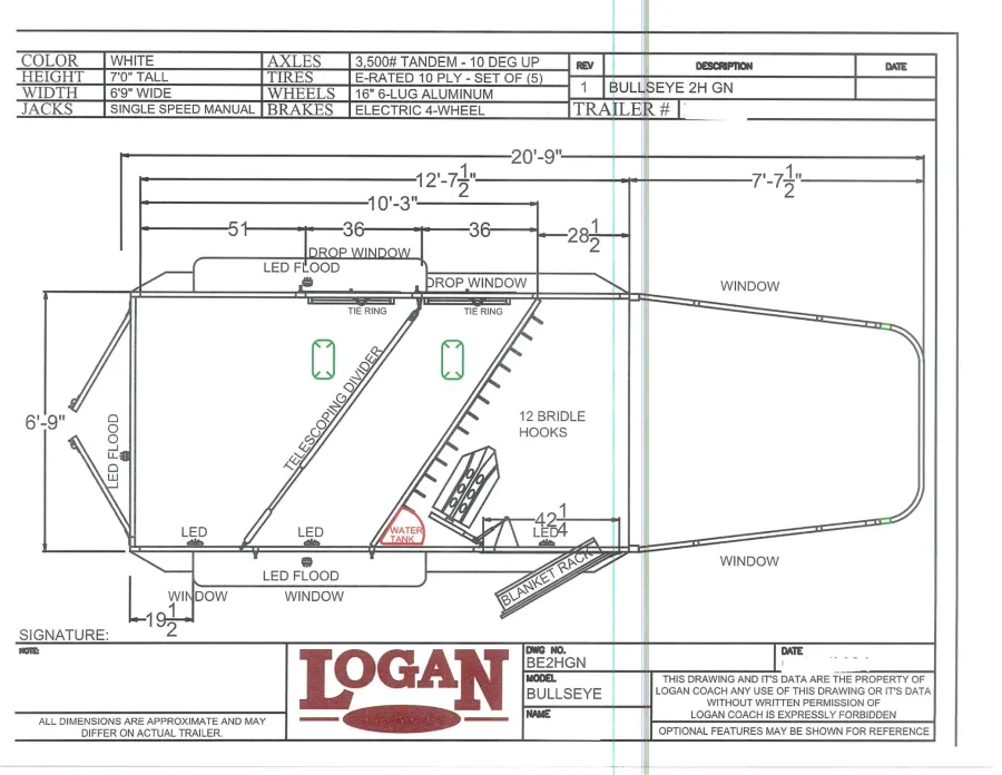 2025 Logan Coach Bullseye 2HGN | Photo 1 of 1