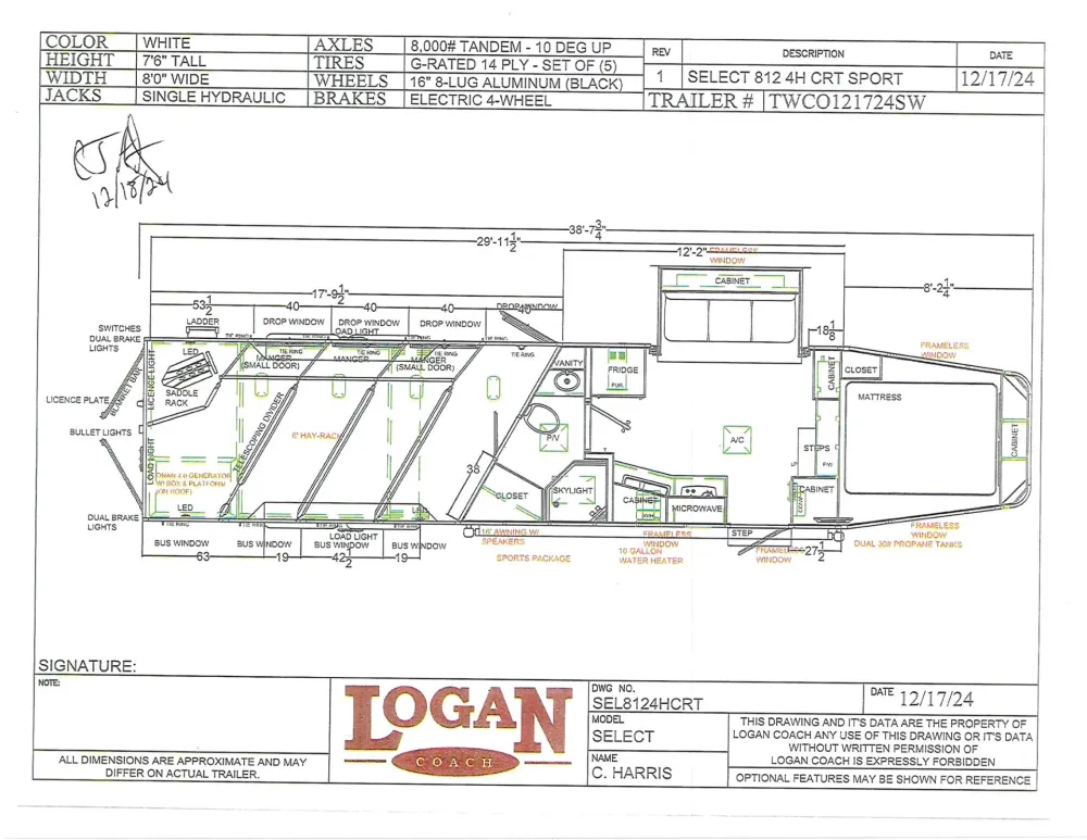 2025 Logan Coach Select 812 4HLQ