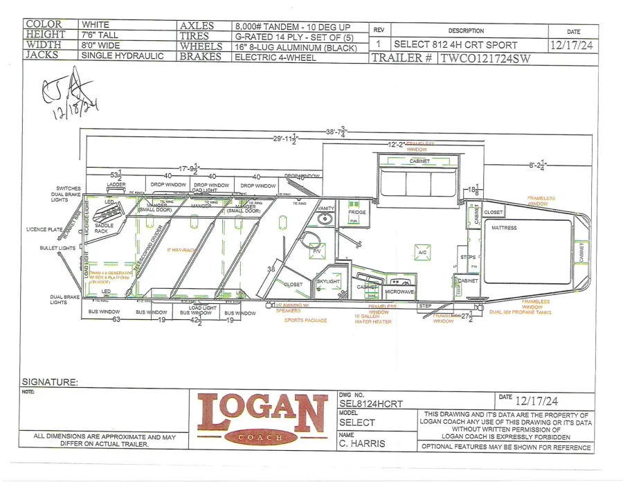 2025 Logan Coach Select 812 4HLQ | Photo 1 of 1