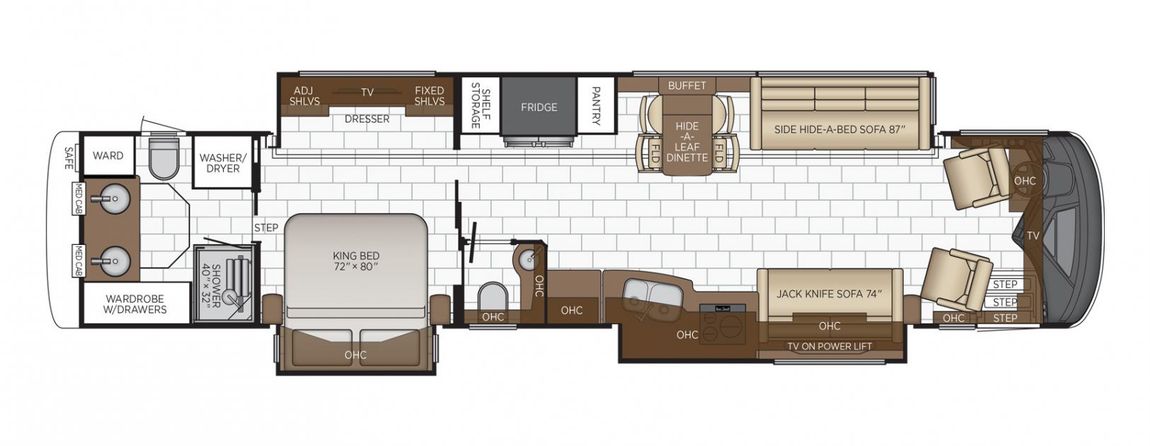 2024 Newmar Essex 4595 RV Floorplan