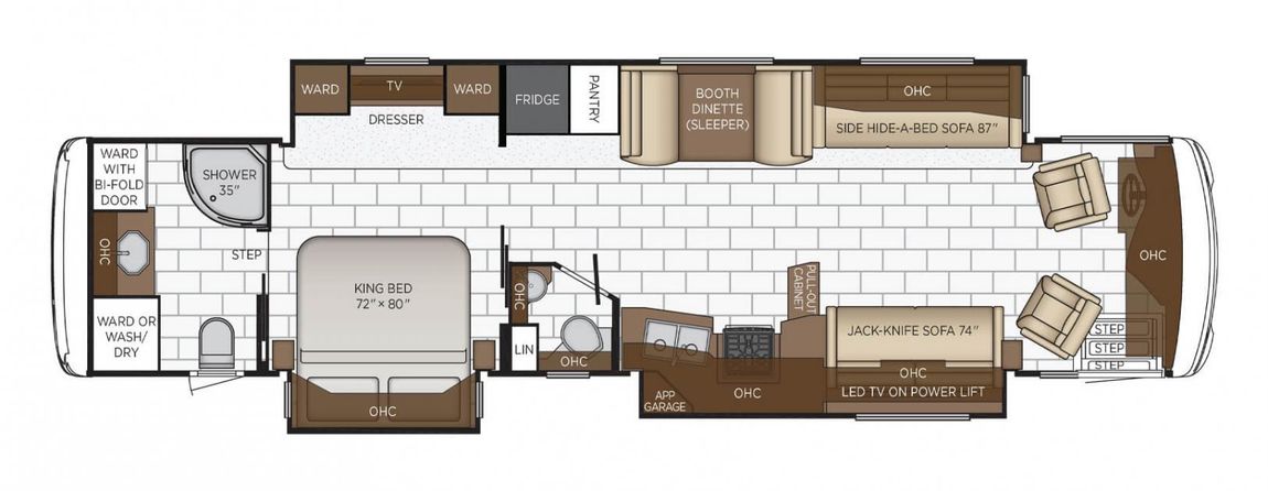 2022 Newmar Ventana 4037 RV Floorplan