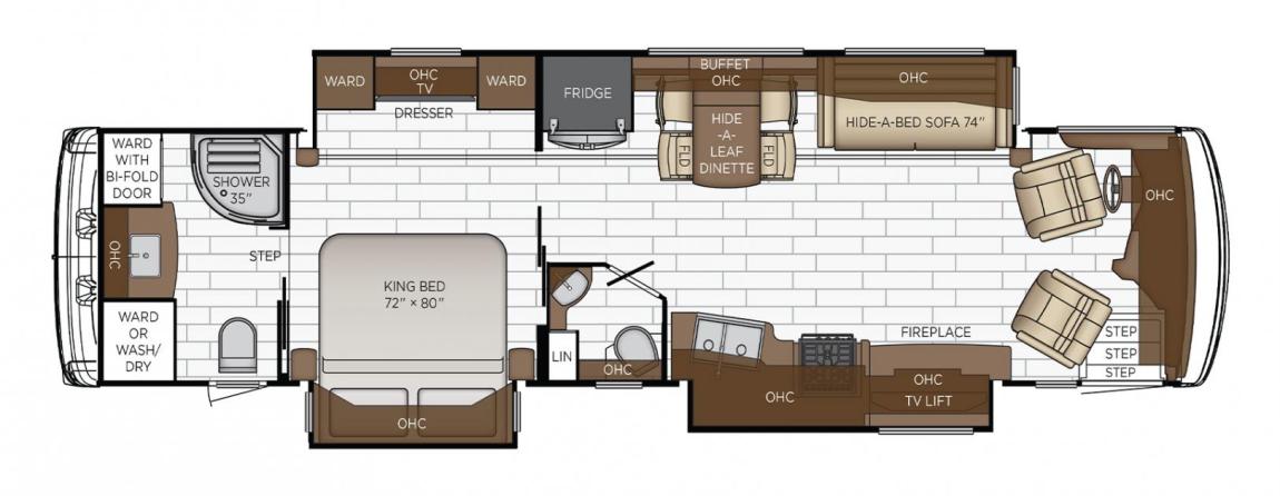 2023 Newmar Dutch Star 3709 RV Floorplan