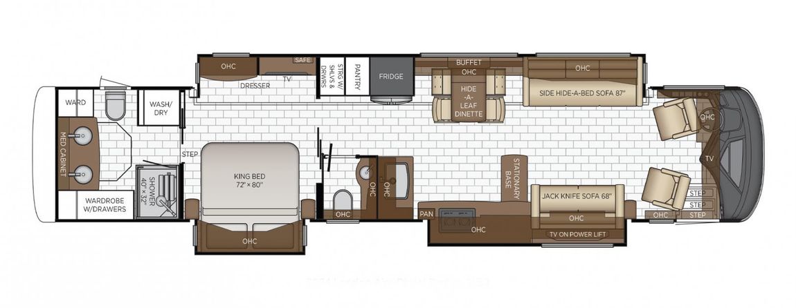 2024 Newmar London Aire 4569 RV Floorplan