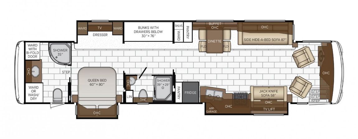 2022 Newmar Ventana 4310 RV Floorplan