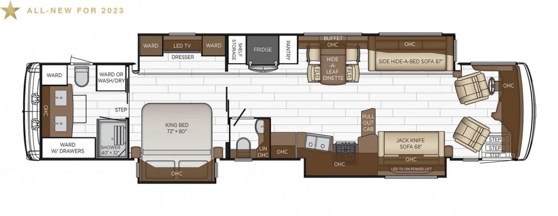 2023 Newmar Dutch Star 4325 RV Floorplan