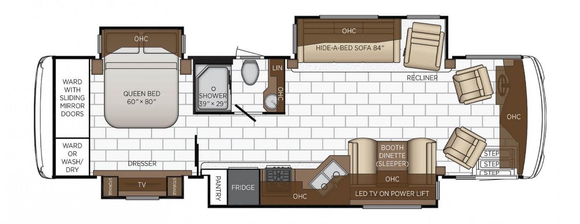 2022 Newmar Ventana 3412 RV Floorplan