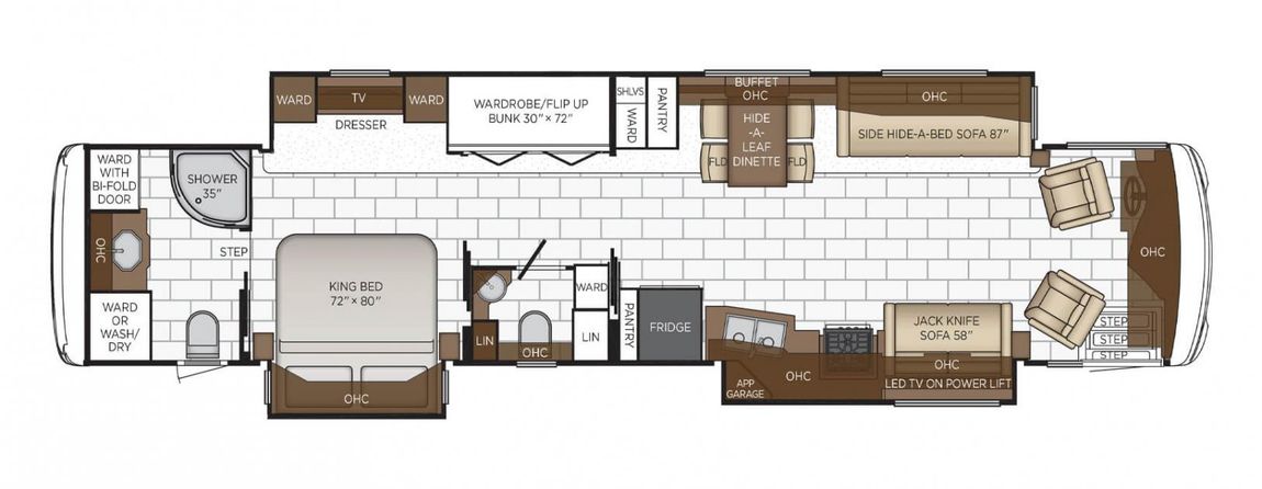 2022 Newmar Ventana 4326 RV Floorplan