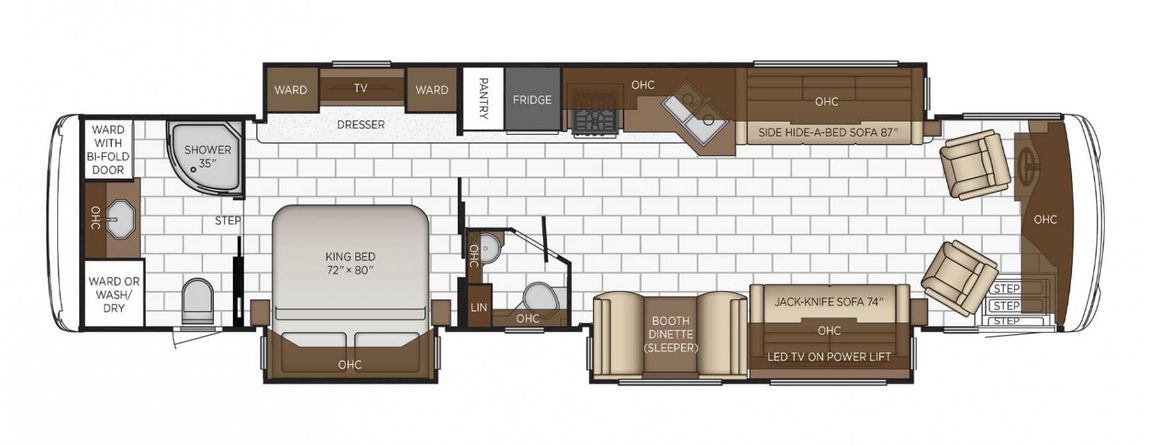 2022 Newmar Ventana 4002 RV Floorplan