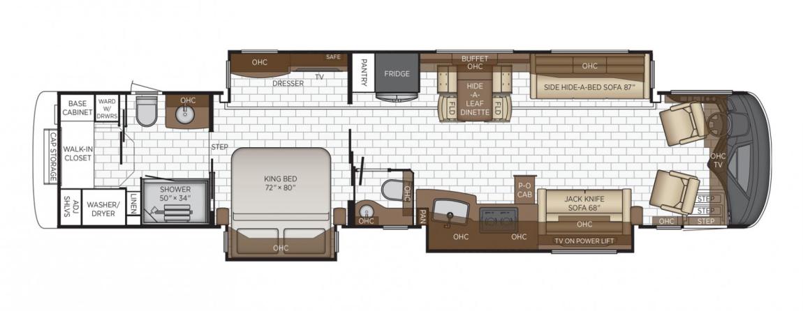 2024 Newmar London Aire 4579 RV Floorplan