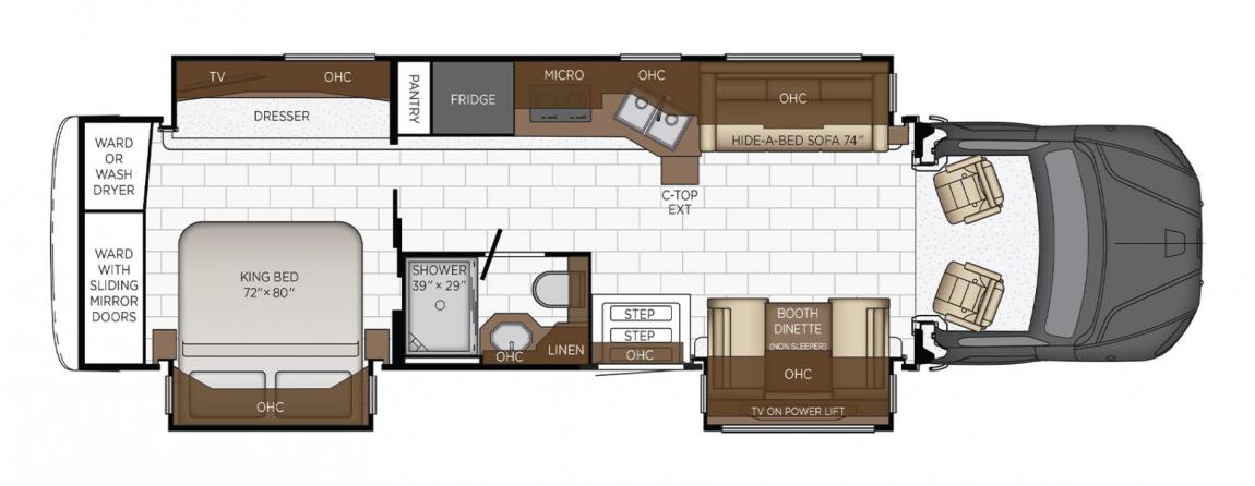 2023 Newmar Super Star 3727 RV Floorplan