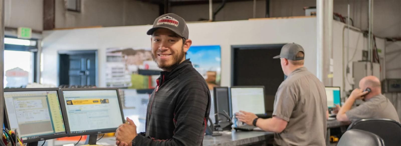 Transwest employee at counter