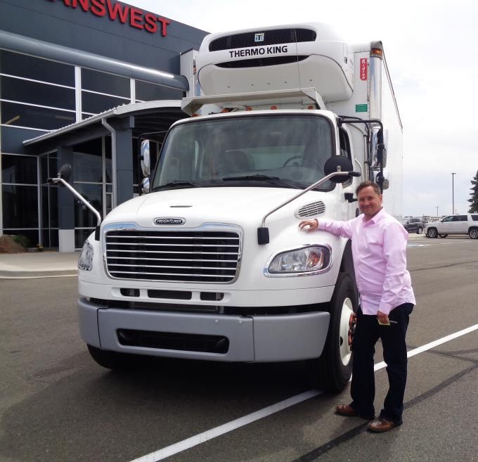 Man with reefer truck