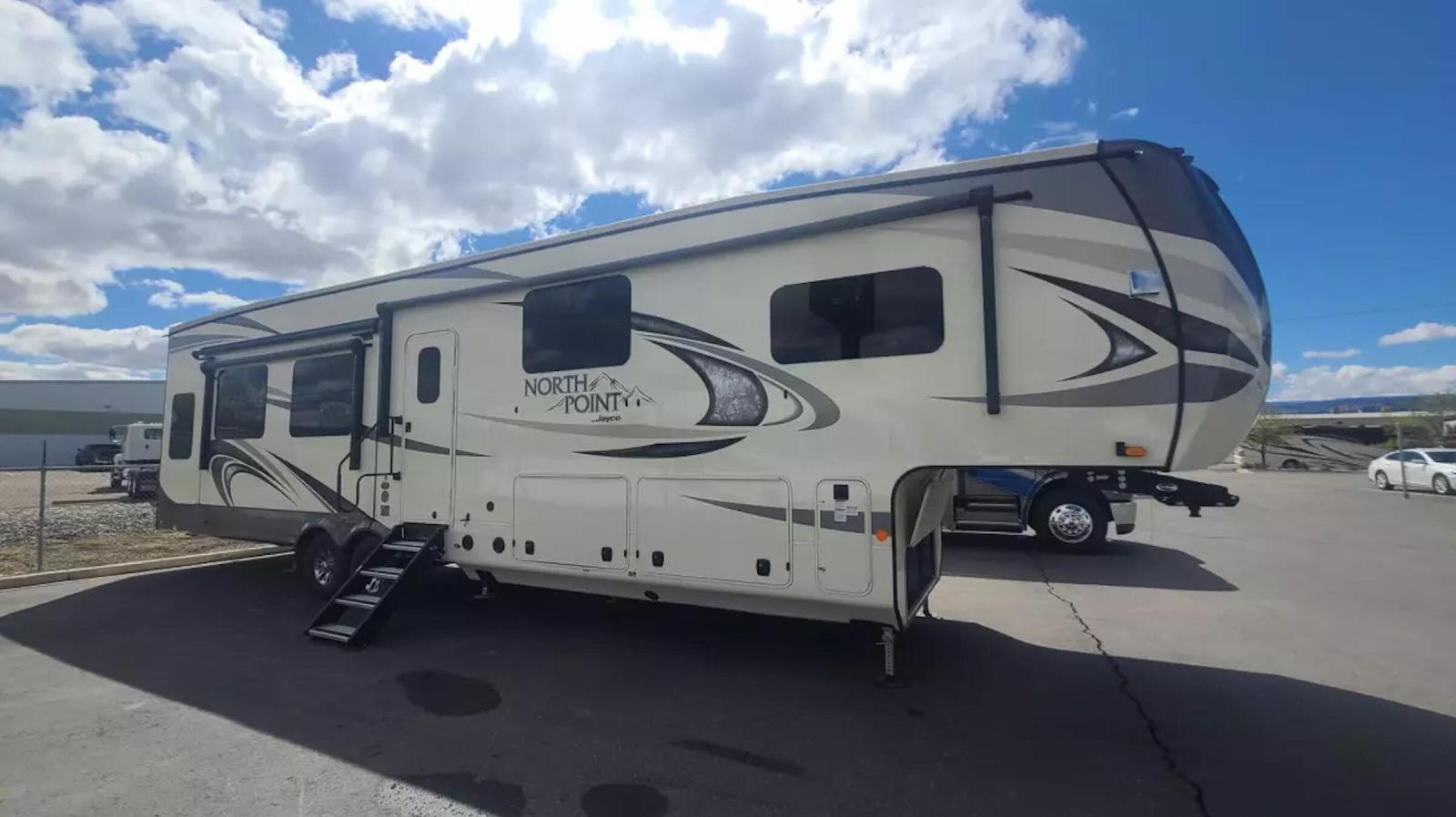 A 5th Wheel Recreational Vehicle Motorhome